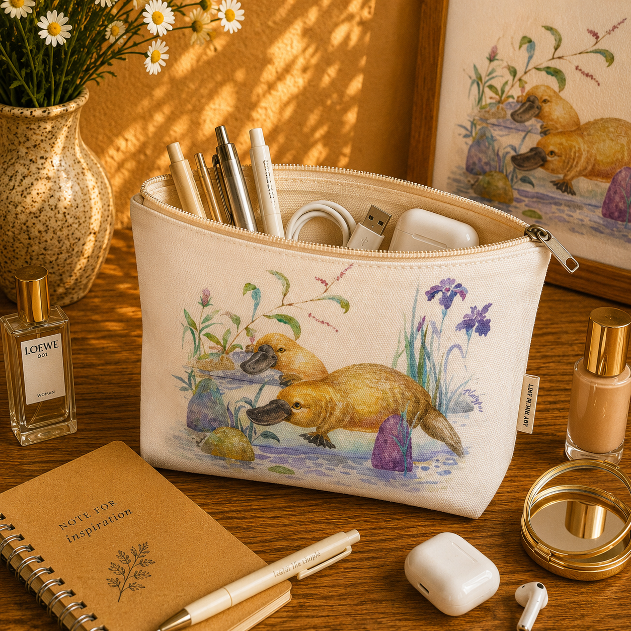 Platypus Cotton Organiser Bag