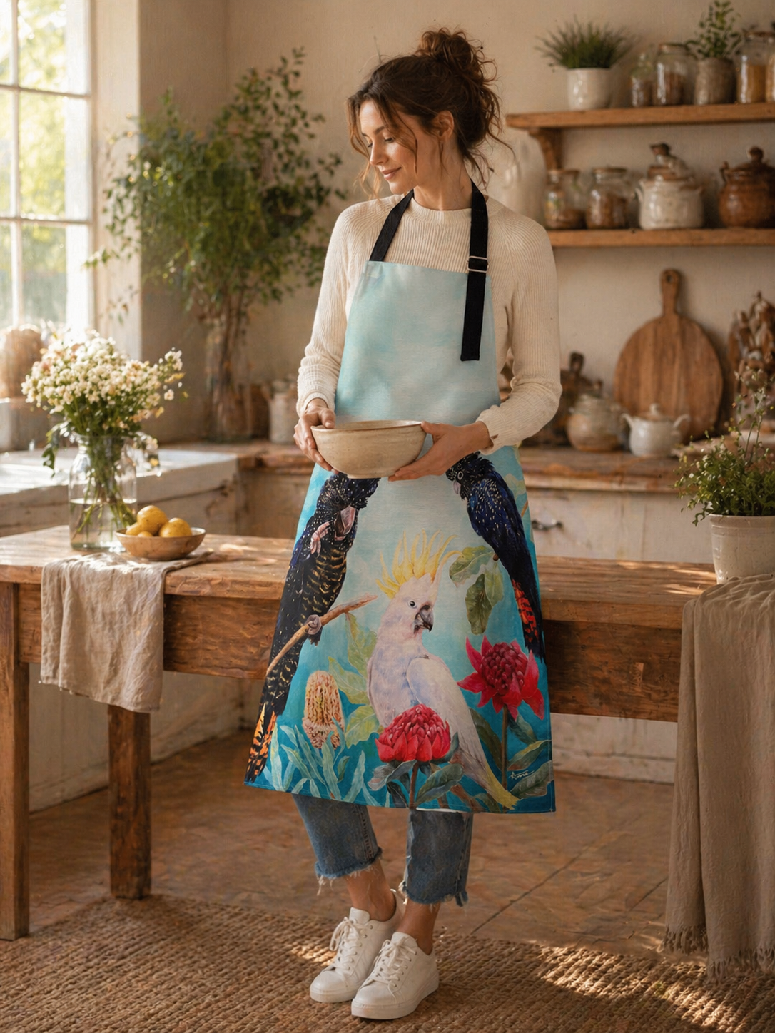 Black Cockatoo Apron