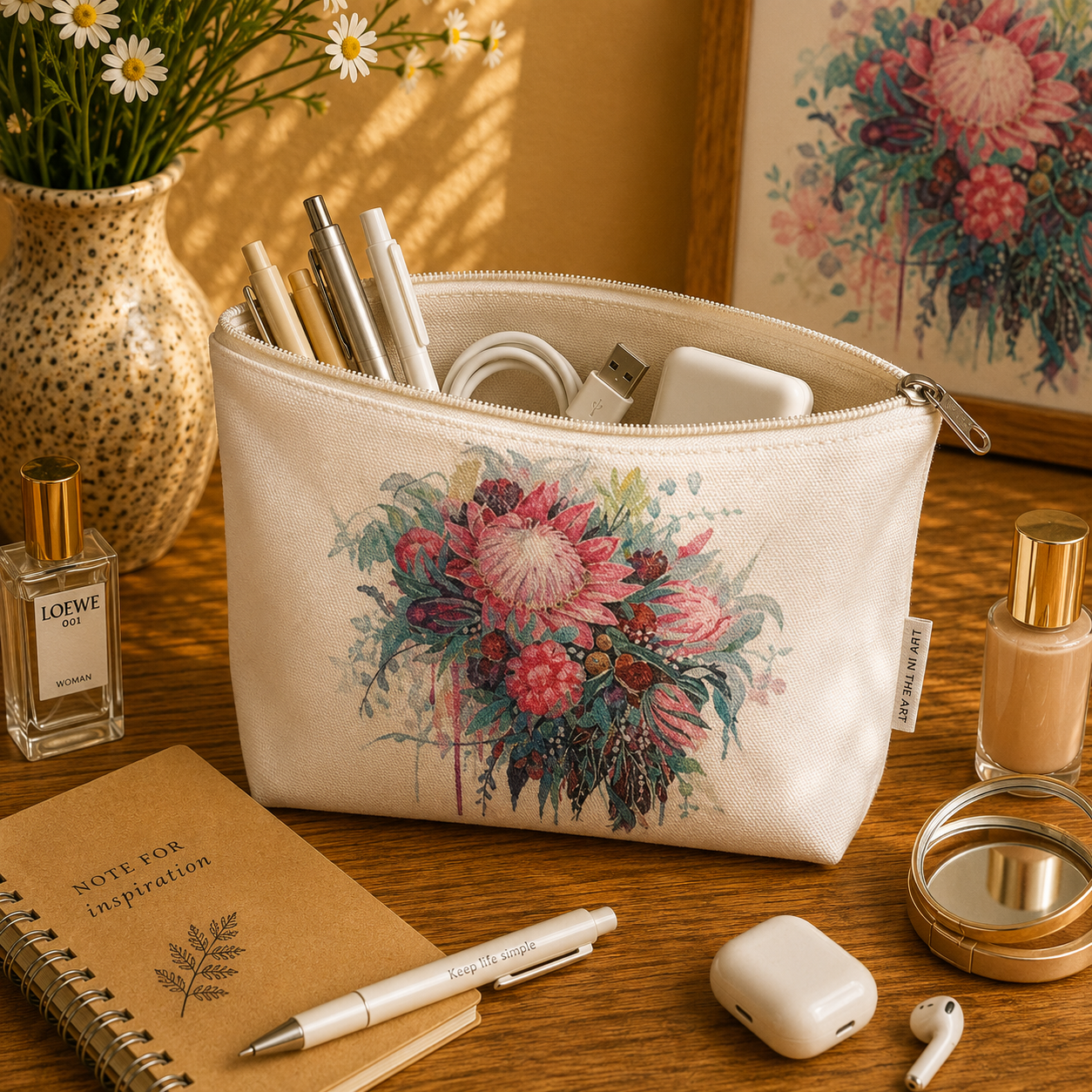 Protea Cotton Organiser Bag