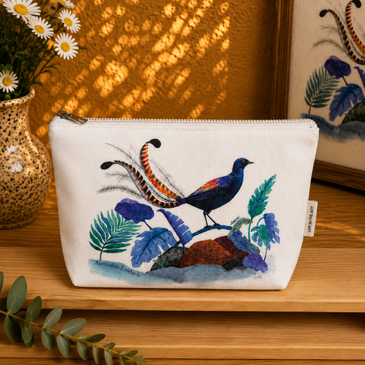 Australian Lyrebird Cotton Organiser Bag