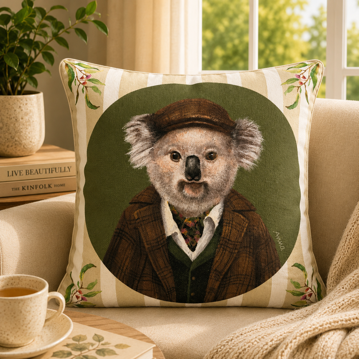Koala Couple Cushion Cover