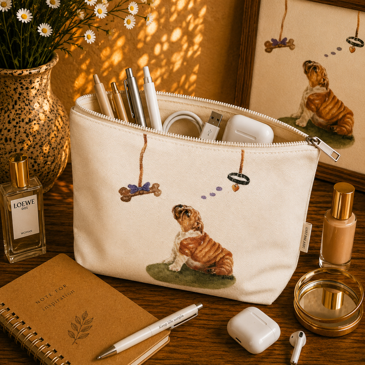 Cotton Organiser Bag