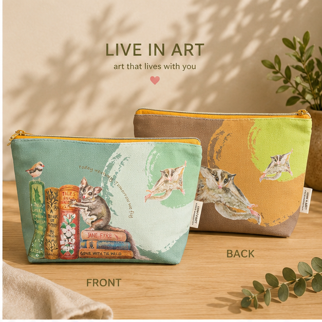 Sugar Glider Soft Organiser Bag