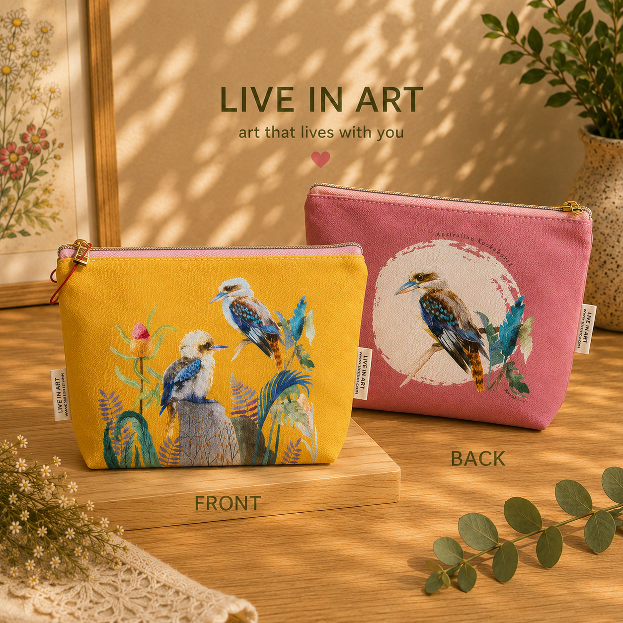 Kookaburra Pair Soft Organiser Bag