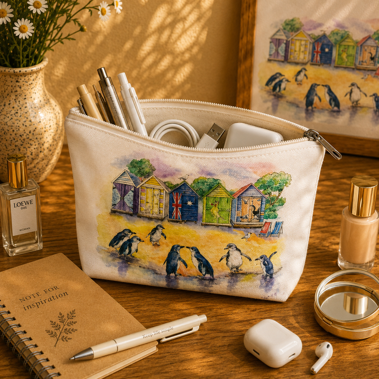 Australia‘s Fairy Penguins Cotton Organiser Bag