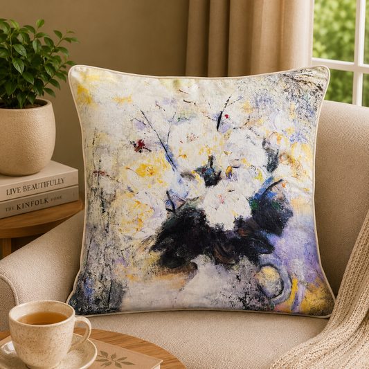 Ethereal Bloom Cushion Cover