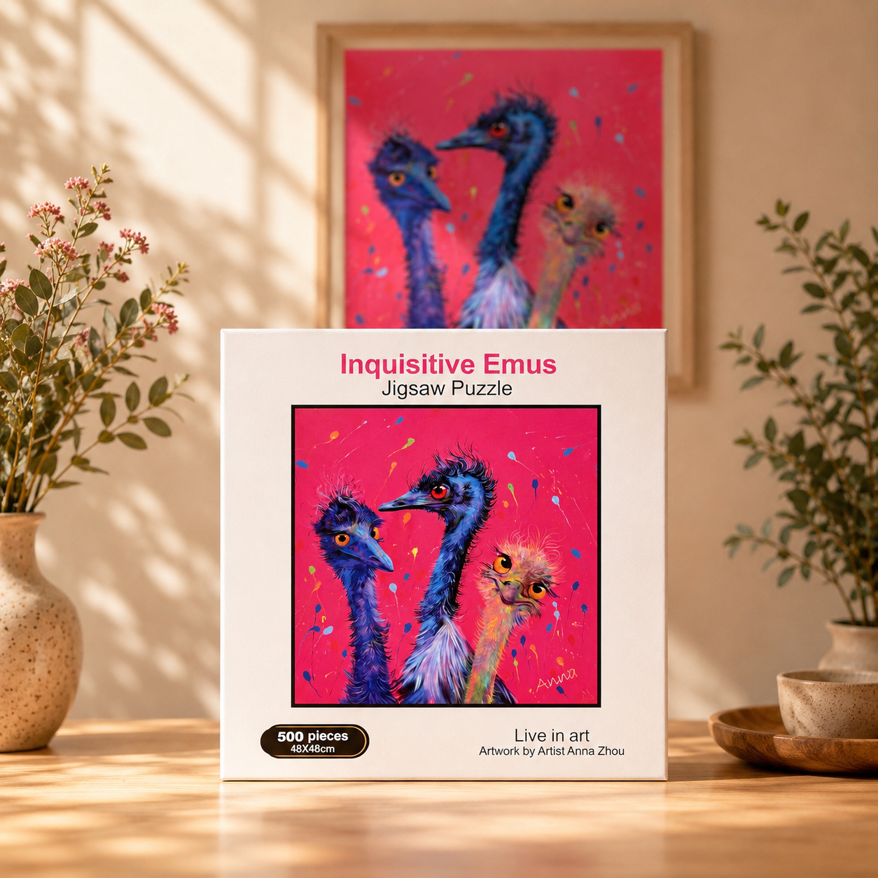 Inquisitive Emus Jigsaw Puzzle