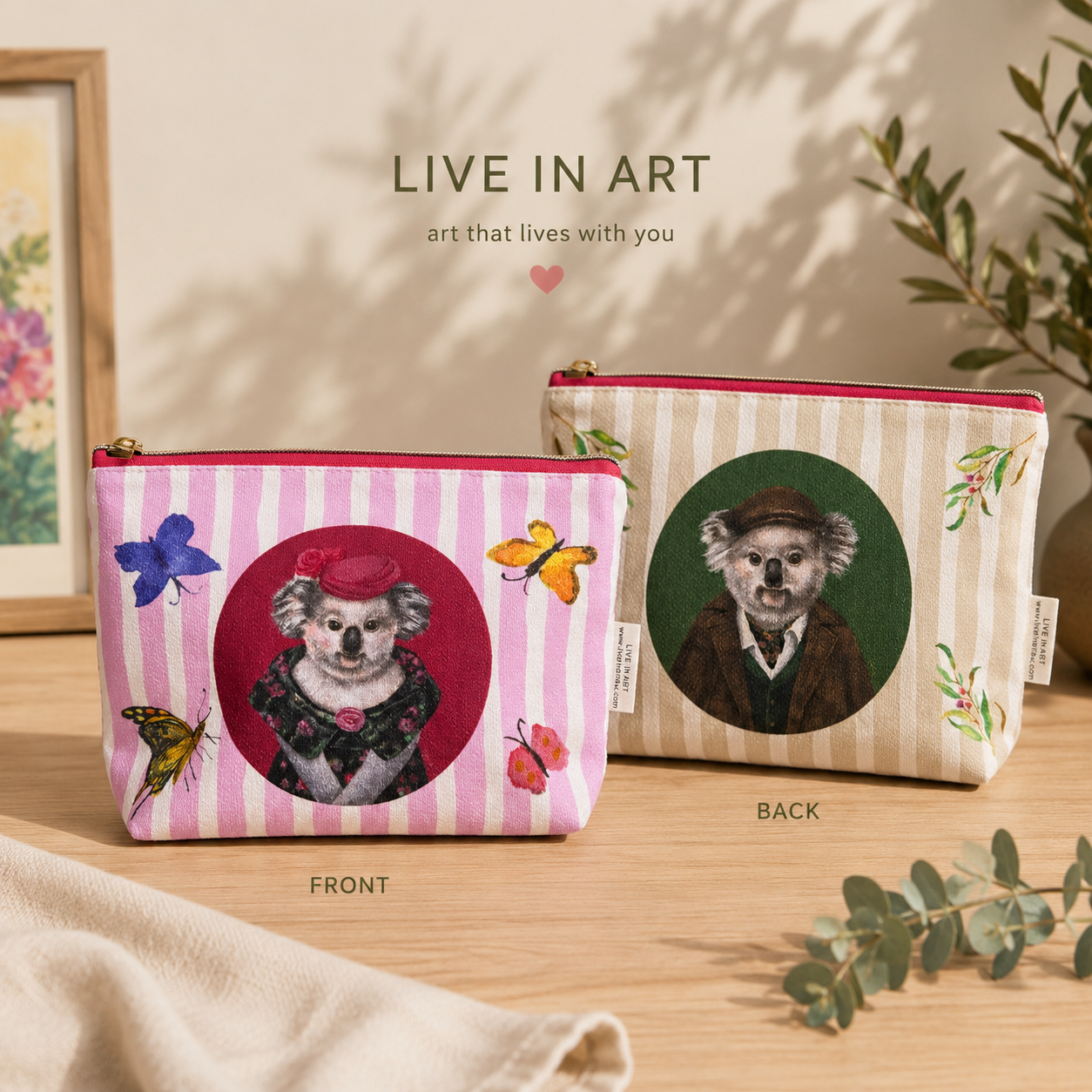 Koala Couple Soft Organiser Bag