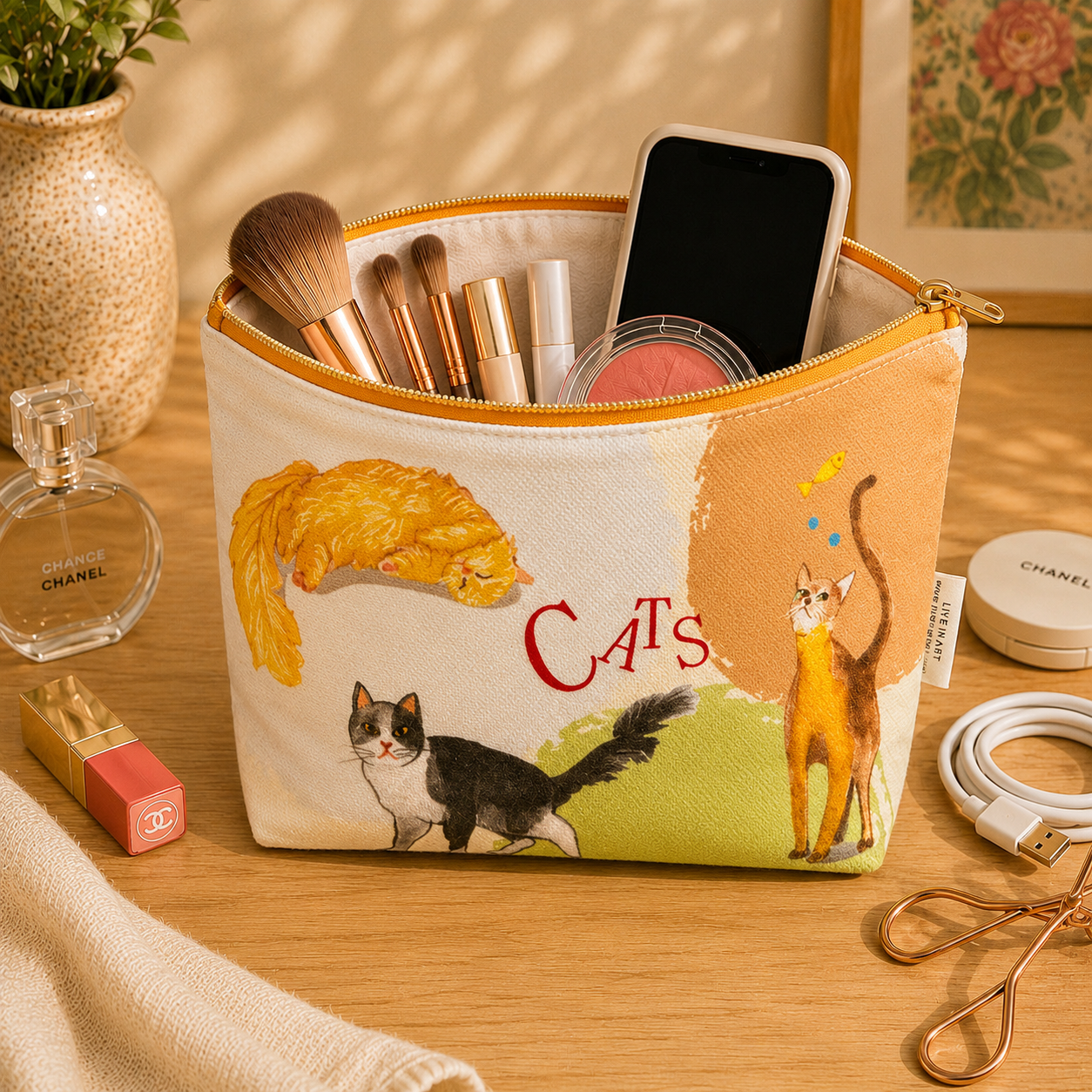 Cats Soft Organiser Bag