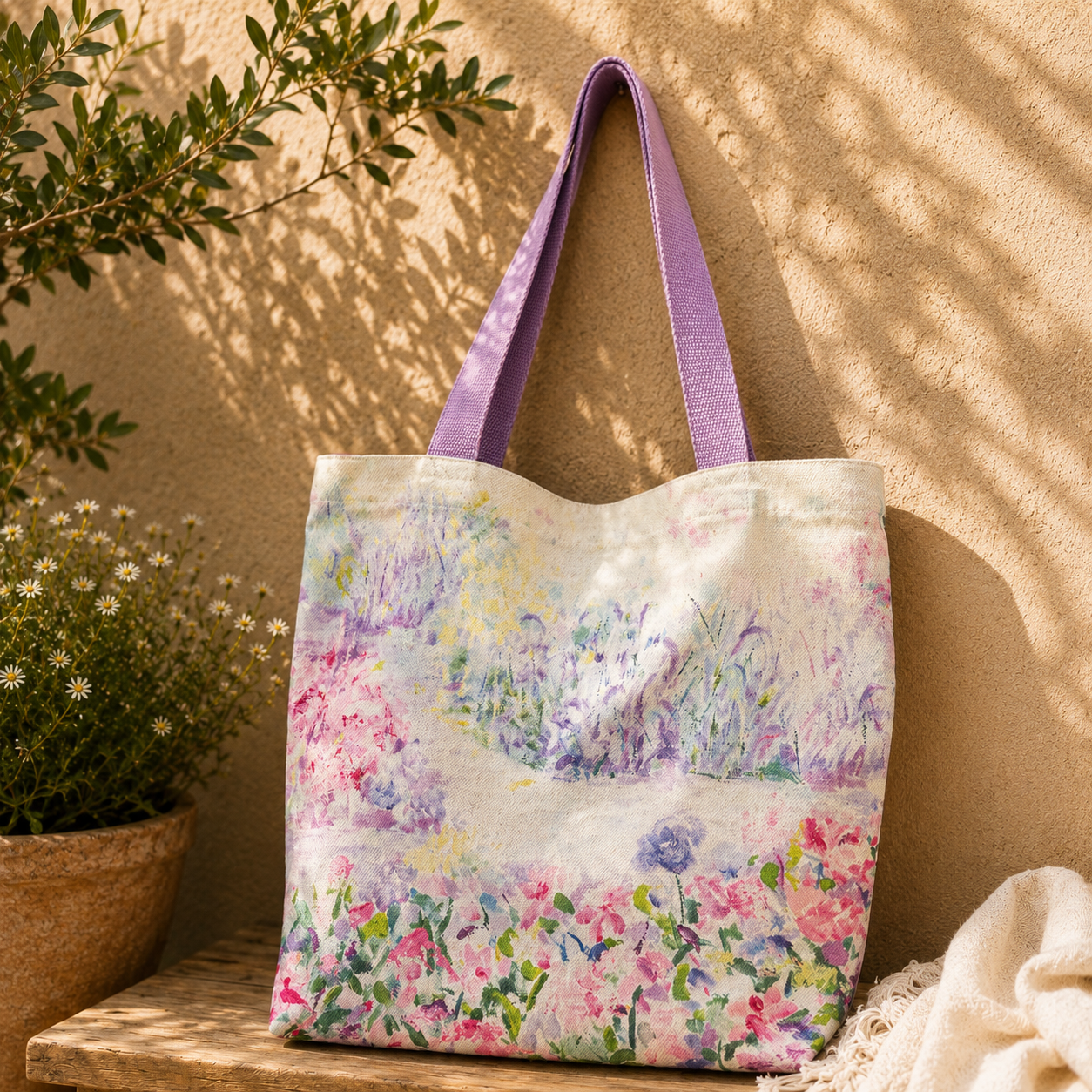 Pastel Meadow Tote Bag