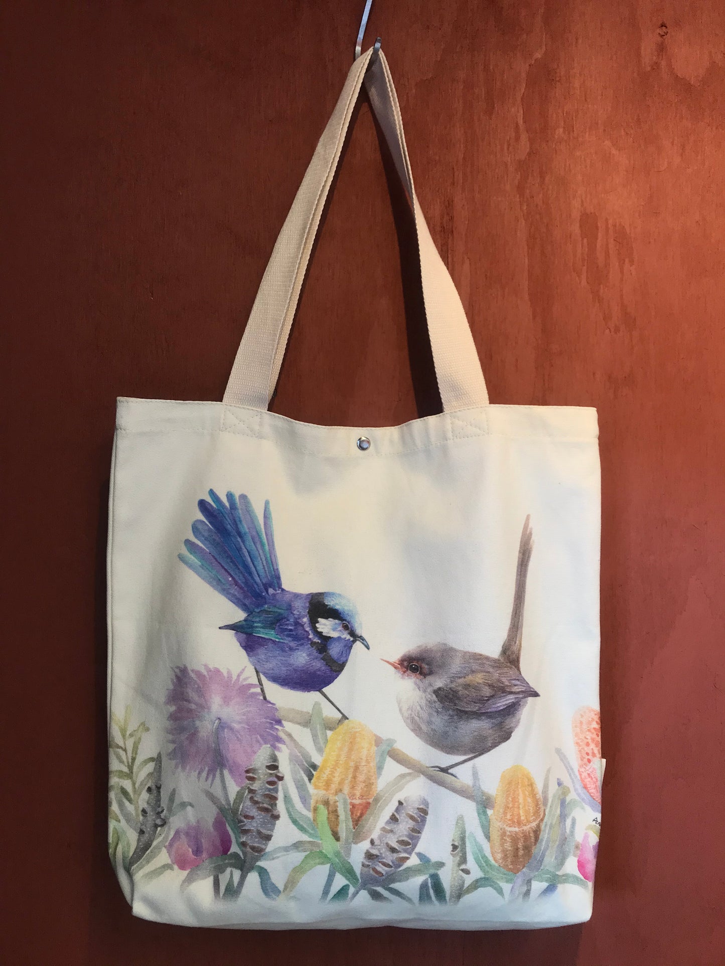 Blue Wren Tote Bag,Art Bag,Gift,Australian Bird