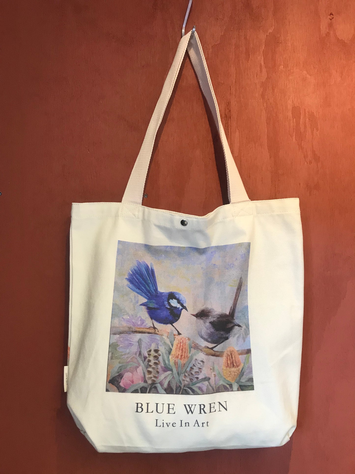 Blue Wren Tote Bag,Art Bag,Gift,Australian Bird